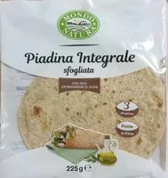 Mängden socker i Piadina integrale sfogliata