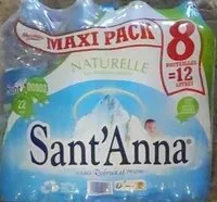 Mängden socker i Pack eau minérale naturelle 8 bouteilles