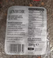 Mängden socker i Lenticchie