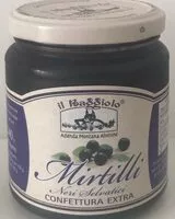 Mängden socker i Confettura extra di mirtilli neri selvatici