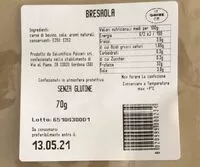 Mängden socker i Bresaola