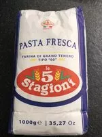 Mängden socker i Farina Tenero 00 Pasta Fresca 5 Stagi