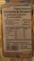 Mängden socker i Pane azzimo curcuma e zenzero