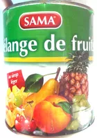 Mängden socker i Mélange de fruits au sirop léger