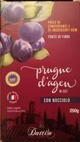 Mängden socker i Prugne d'agen