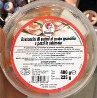Mängden socker i Bastoncini di surimi al gusto granchio a pezzi in salamoia