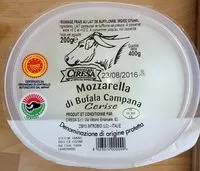 Mängden socker i Mozzarella di bufala campana d.o.p.
