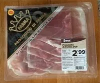 Mängden socker i prosciutto di parma DOP