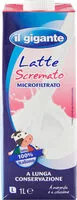 Mängden socker i Latte scremato microfiltrato a lunga conservazione