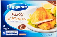 Mängden socker i Filetti di platessa impanati e surgelati