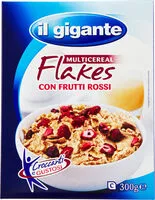 Mängden socker i Multicereal flakes con frutti rossi