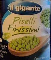 Mängden socker i Piselli finissimi