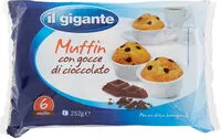 Mängden socker i Muffin con gocce di cioccolato muffin