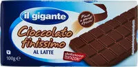 Mängden socker i Cioccolato finissimo al latte