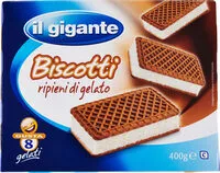 Mängden socker i Biscotti ripieni di gelato