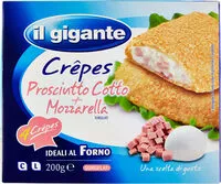 Mängden socker i Crêpes prosciutto cotto + mozzarella surgelate