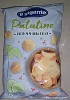 Mängden socker i Patatine - Gusto Pepe Rosa e Lime