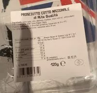 Mängden socker i Prosciutto cotto nazionale