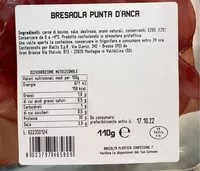Mängden socker i Bresaola puntad’anca