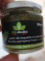 Mängden socker i Pesto de roquette et épinards bio