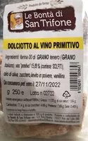 Mängden socker i Dolciotto al vino primitivo