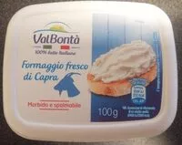 Mängden socker i formaggio fresco di capra