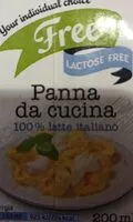 Mängden socker i Panna da cucina lactose free