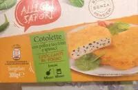 Mängden socker i Cotolette con pollo e tacchino e spinaci