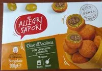 Mängden socker i Olive all'ascolana