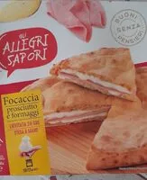 Mängden socker i Focaccia prosciutto formaggi