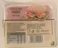 Mängden socker i Prosciutto cotto per toast con acqua agginta