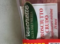 Mängden socker i Prosciutto crudo