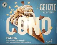 Mängden socker i Gelizie cono gelato alla panna