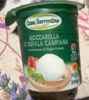 Mängden socker i Mozzarella di bufala campana
