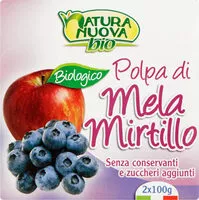 Mängden socker i Bio polpa di mela mirtillo