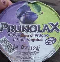 Mängden socker i Prunolax prugna + fibre