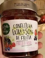 Mängden socker i Confettura extra con il 50% in più di frutta (frutti di bosco)