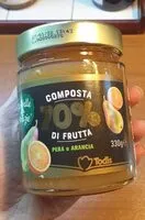 Mängden socker i Composta 70% frutta