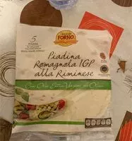 Mängden socker i Piadina romagnola IGP all riminese