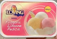 Mängden socker i Gelato fragola limone pesca