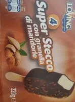 Mängden socker i Super stecco con granella di mandorle