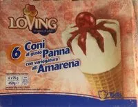 Mängden socker i Cono alla panna con variegatura all’amarena