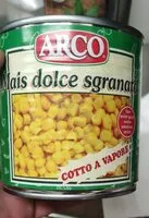 Mängden socker i Mais dolce sgranato