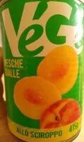Mängden socker i Pesche sciroppate