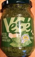 Mängden socker i Pesto con basilico genovese DOP