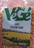 Mängden socker i mais per pop corn