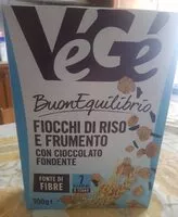 Mängden socker i Fiocchi di riso e frumento con cioccolato fondente