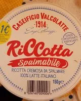 Mängden socker i Riccotta spalmabile