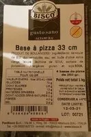 Mängden socker i Base a pizza 33cm