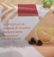 Mängden socker i Arancia ricoperta di cioccolato fondente extra